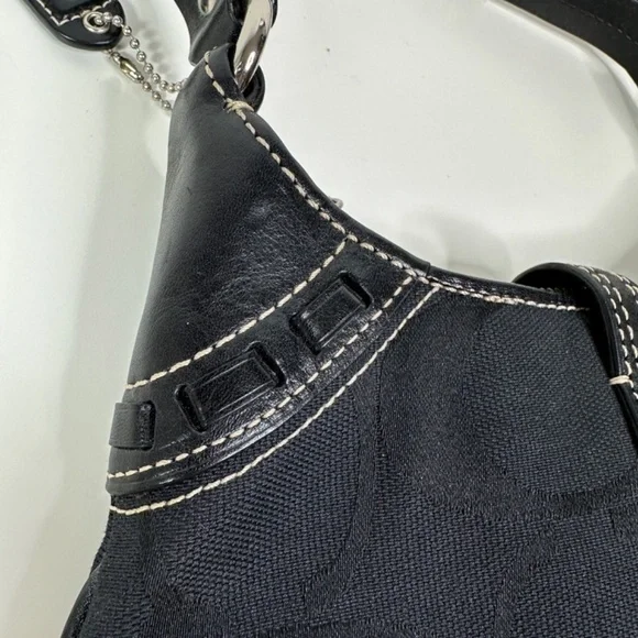 Authentic Coach Mini Hobo Black Buckle Shoulder Bag Y2K Vintage Rare - Picture 11 of 15